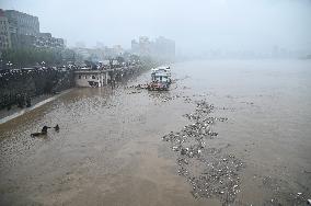Pier Sculpture Flooded in Jilin