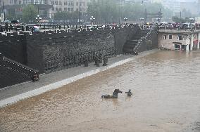 Pier Sculpture Flooded in Jilin