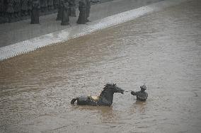 Pier Sculpture Flooded in Jilin