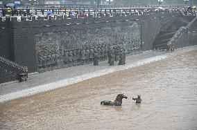 Pier Sculpture Flooded in Jilin