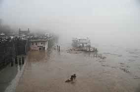 Pier Sculpture Flooded in Jilin