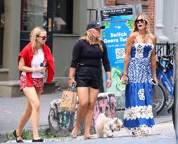 Kelly Bensimon Out With Daughters - NYC