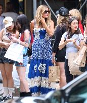 Kelly Bensimon Out With Daughters - NYC