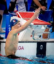 Paris 2024 - 400m Medley - Leon Marchand Wins Gold And Beats Olympic Record
