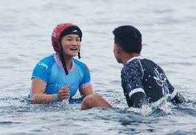 Paris 2024 - Women's Round 1 Heat Of Surfing