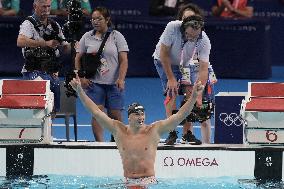 Paris 2024 - Men's 100m Breaststroke - Nicolo Martinenghi Wins Gold