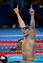 Paris 2024 - Men's 100m Breaststroke - Nicolo Martinenghi Wins Gold