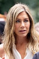 Jennifer Aniston Joins A Climate Change Protest Filming The Morning Show - NYC