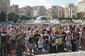 Kyiv pays tribute to Olenivka prison massacre victims