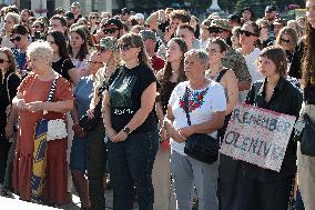 Kyiv pays tribute to Olenivka prison massacre victims