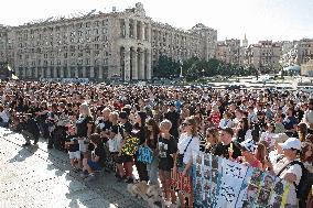 Kyiv pays tribute to Olenivka prison massacre victims