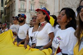 Venezuelans Rally For Democracy, Lisbon