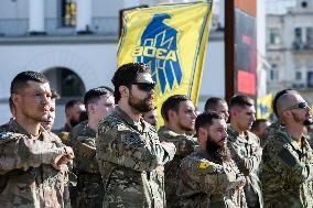 Ceremony To Remember The Ukrainian Victims Of The Olenivka Camp Explosion, On The Independence Square In Kyiv