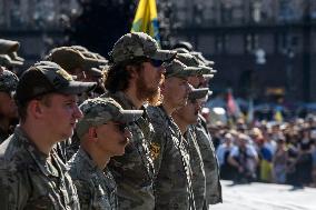 Ceremony To Remember The Ukrainian Victims Of The Olenivka Camp Explosion, On The Independence Square In Kyiv