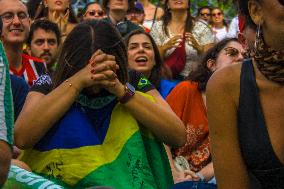 Brazilians Watching The Games In Casa Brasil