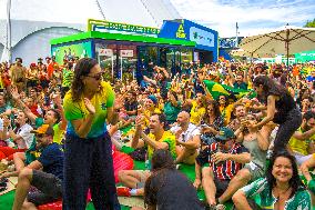 Brazilians Watching The Games In Casa Brasil