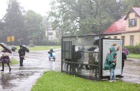 Rain and storm in Riga