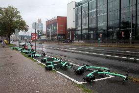 Rain and storm in Riga