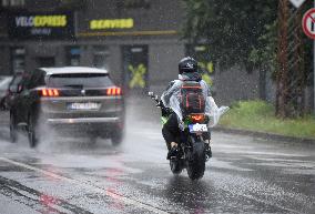 Rain and storm in Riga