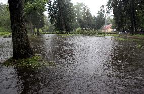 Rain and storm in Riga