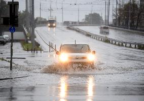 Rain and storm in Riga