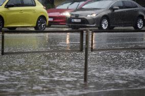 Rain and storm in Riga