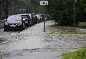 Rain and storm in Riga