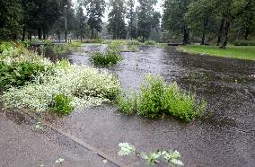 Rain and storm in Riga