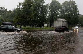 Rain and storm in Riga