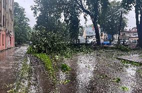 Rain and storm in Riga