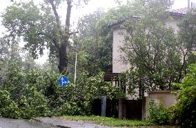 Rain and storm in Riga