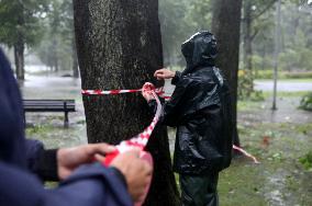 Rain and storm in Riga