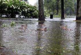 Rain and storm in Riga