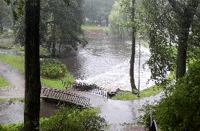 Rain and storm in Riga