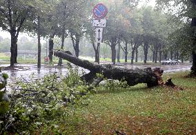 Rain and storm in Riga