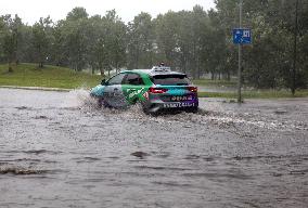 Rain and storm in Riga