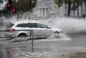 Rain and storm in Riga