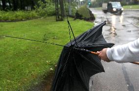 Rain and storm in Riga