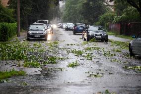 Rain and storm in Riga