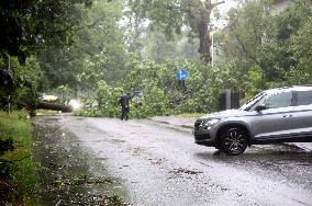 Rain and storm in Riga