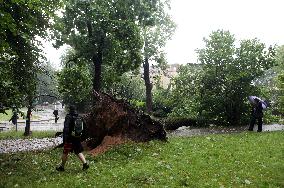 Rain and storm in Riga