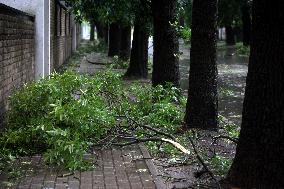 Rain and storm in Riga