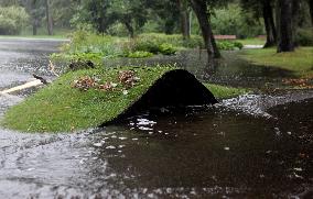 Rain and storm in Riga