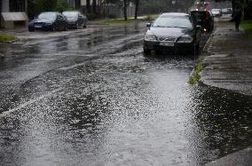 Rain and storm in Riga