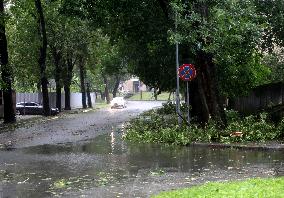 Rain and storm in Riga