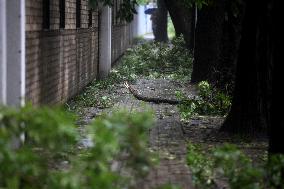 Rain and storm in Riga