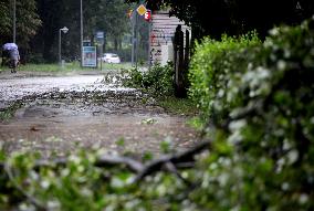 Rain and storm in Riga