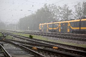 Rain and storm in Riga