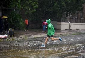 Rain and storm in Riga