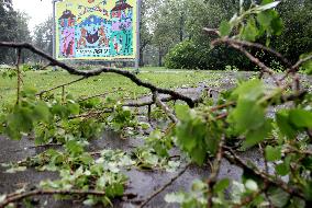 Rain and storm in Riga